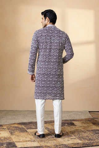 PURPLE IRIS KURTA SET