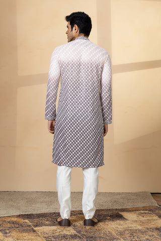 PURPLE OMBRE KURTA SET