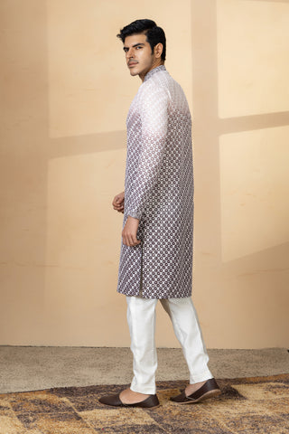 PURPLE OMBRE KURTA SET