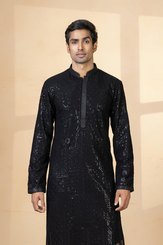 BLACK BOLT KURTA SET