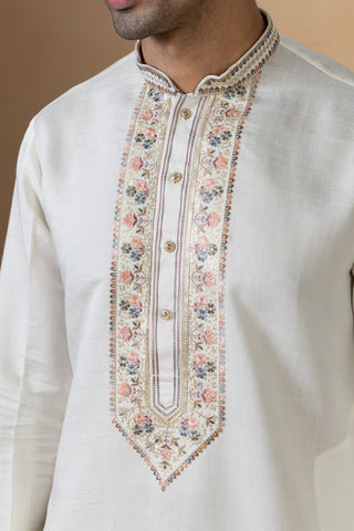 WHITE NOOR JACKET KURTA SET