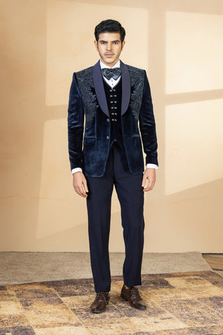 NEELRAJ BLUE VELVET TUXEDO