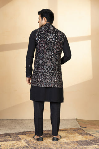 SAYAH VELVET JACKET KURTA SET