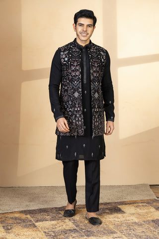 SAYAH VELVET JACKET KURTA SET