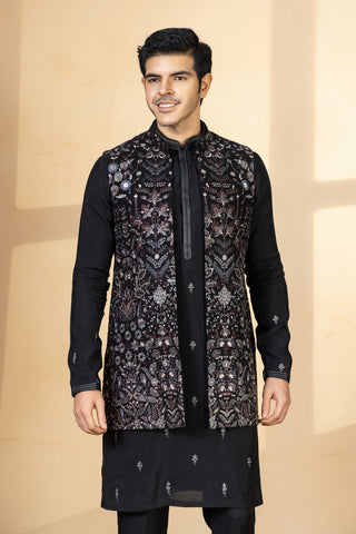 SAYAH VELVET JACKET KURTA SET