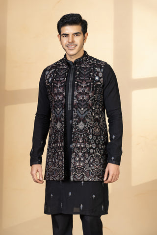 SAYAH VELVET JACKET KURTA SET