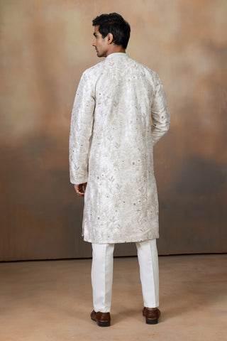 WHITE KAHANI KURTA SET