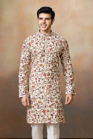 WHITE SUVA KURTA SET