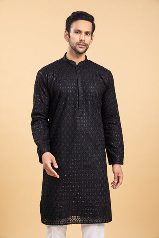 Z BLACK SHIMMER KURTA SET