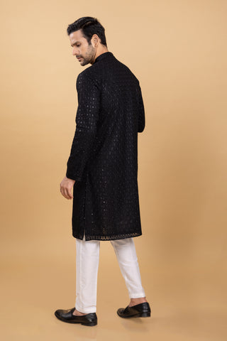 Z BLACK SHIMMER KURTA SET