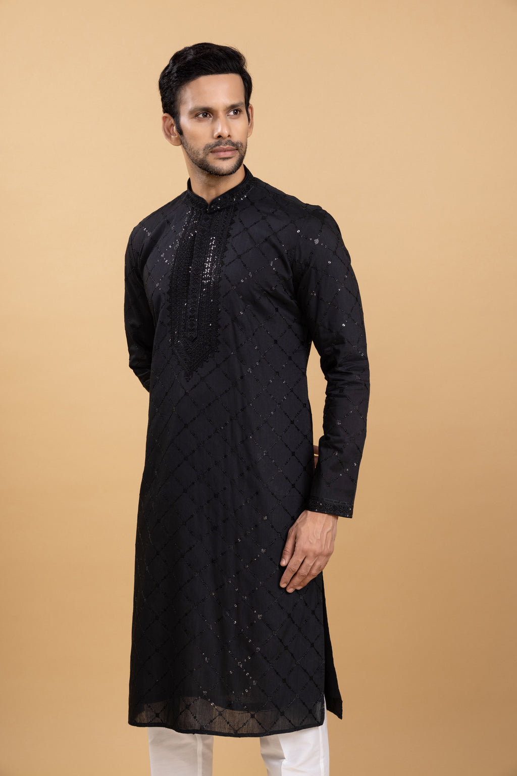 BLACK KALEEN KURTA SET – Dimple Collection