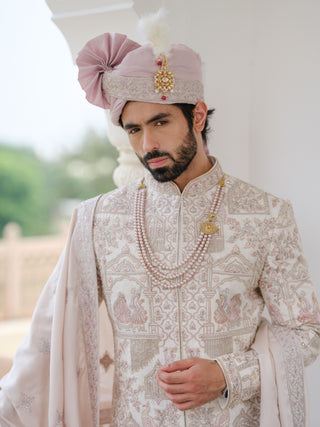 RANGMANCH PEARL EMBROIDED SHERWANI SET