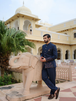 NAVY BLUE VIRAASAT JODHPURI