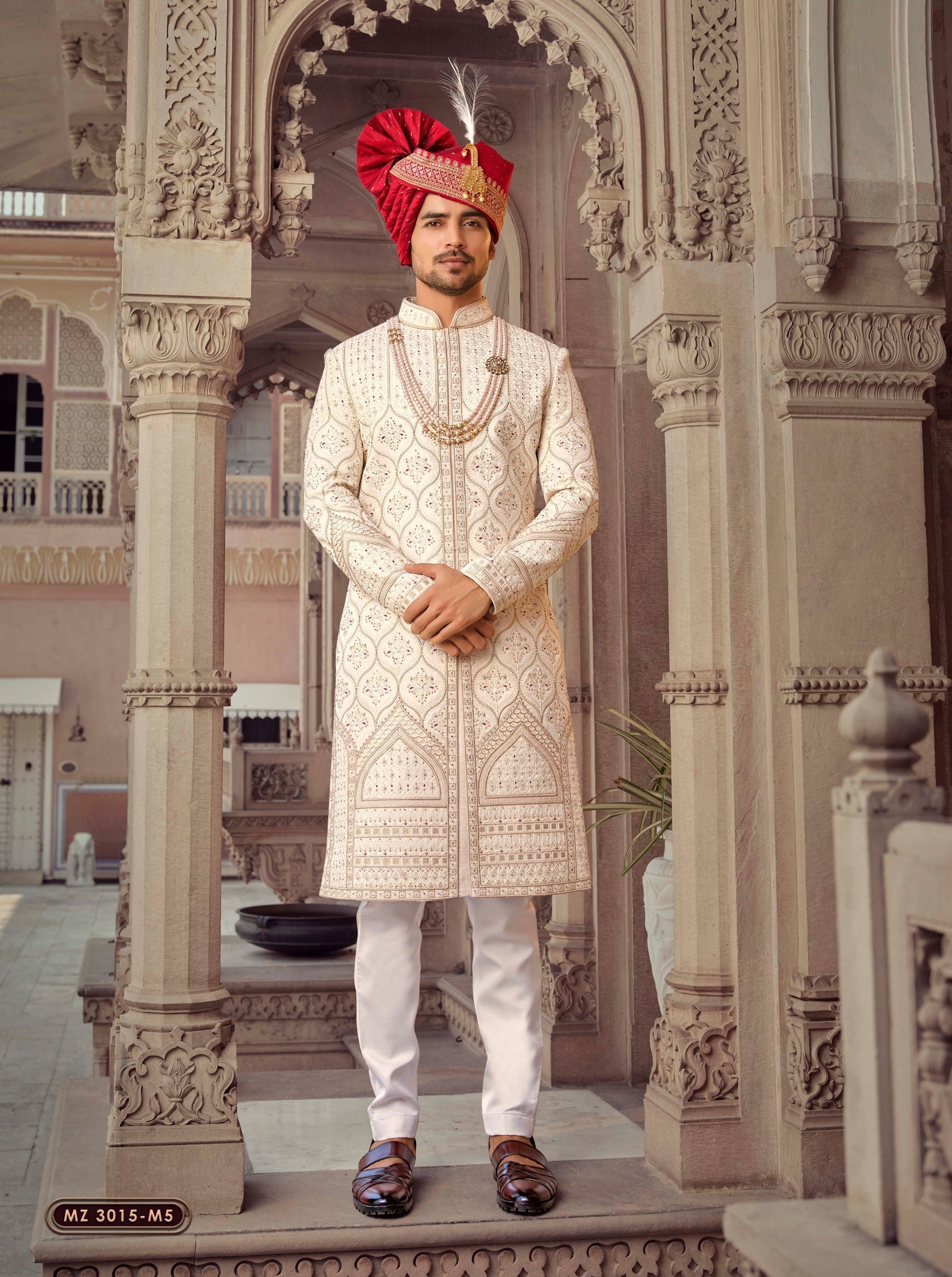 Sherwani hot sale with turban